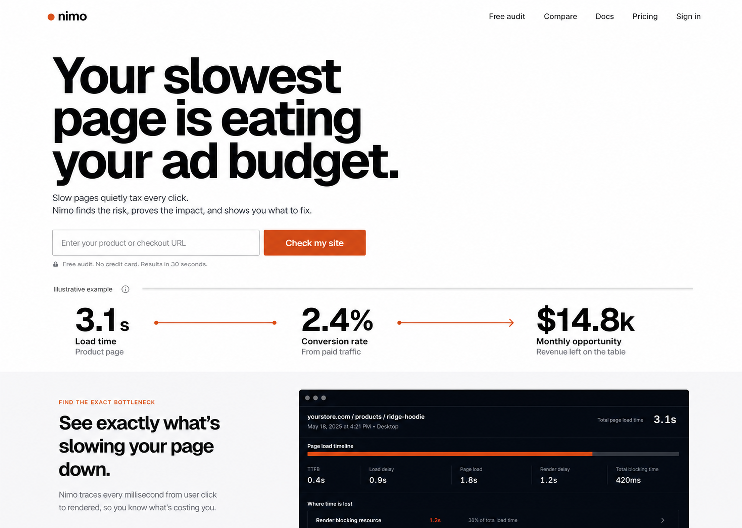 nimo homepage design variant 1