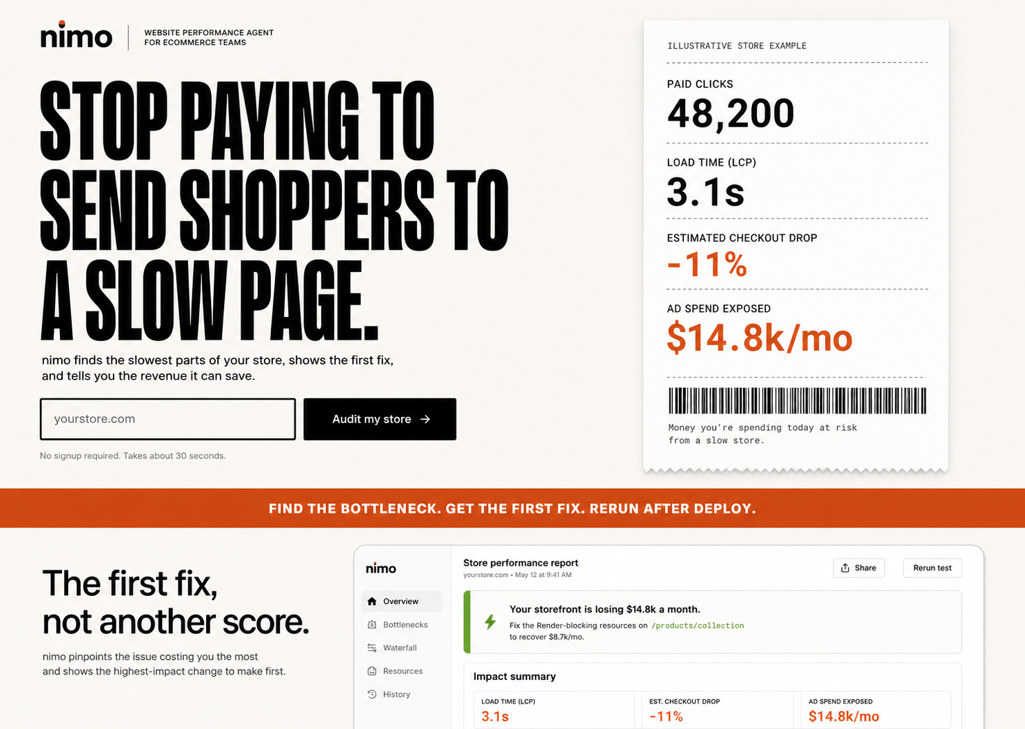 nimo homepage design variant 3