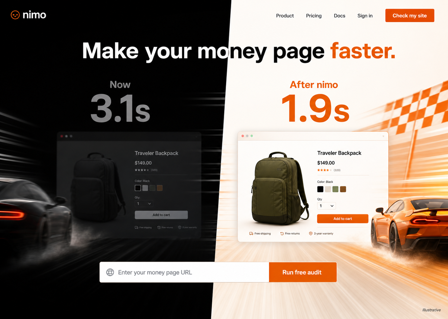 nimo homepage design variant 5