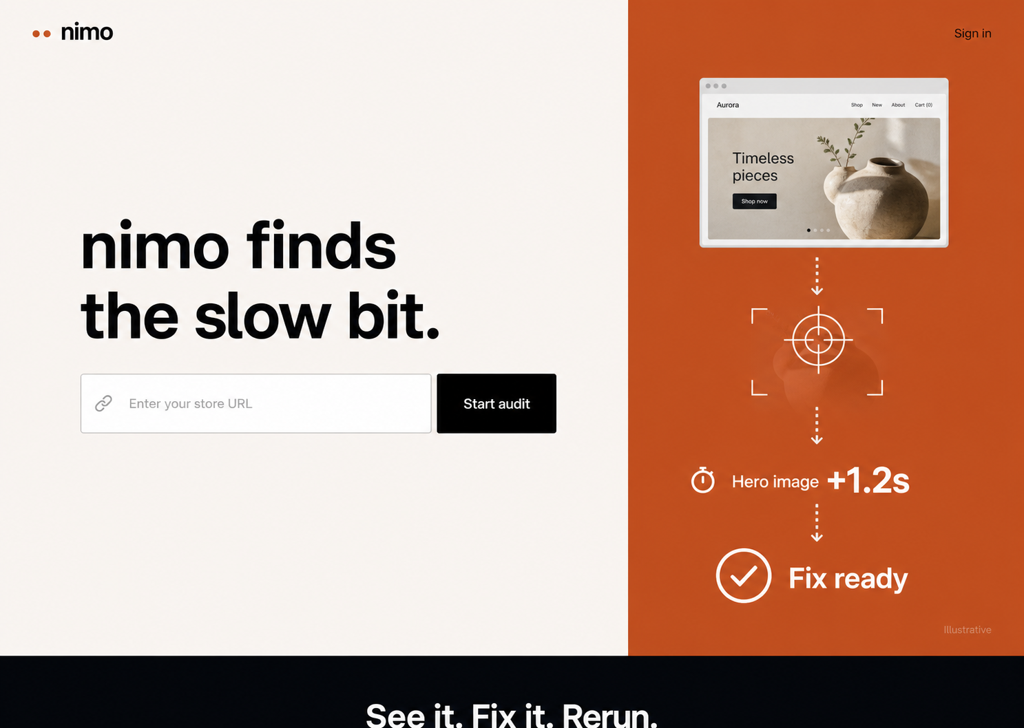 nimo homepage design variant 6