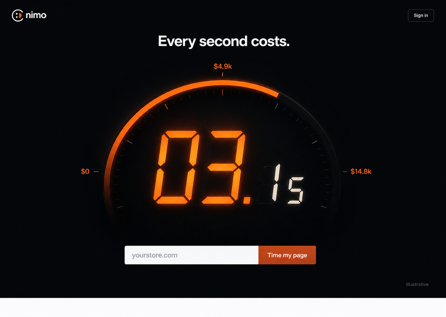 nimo homepage design variant 8