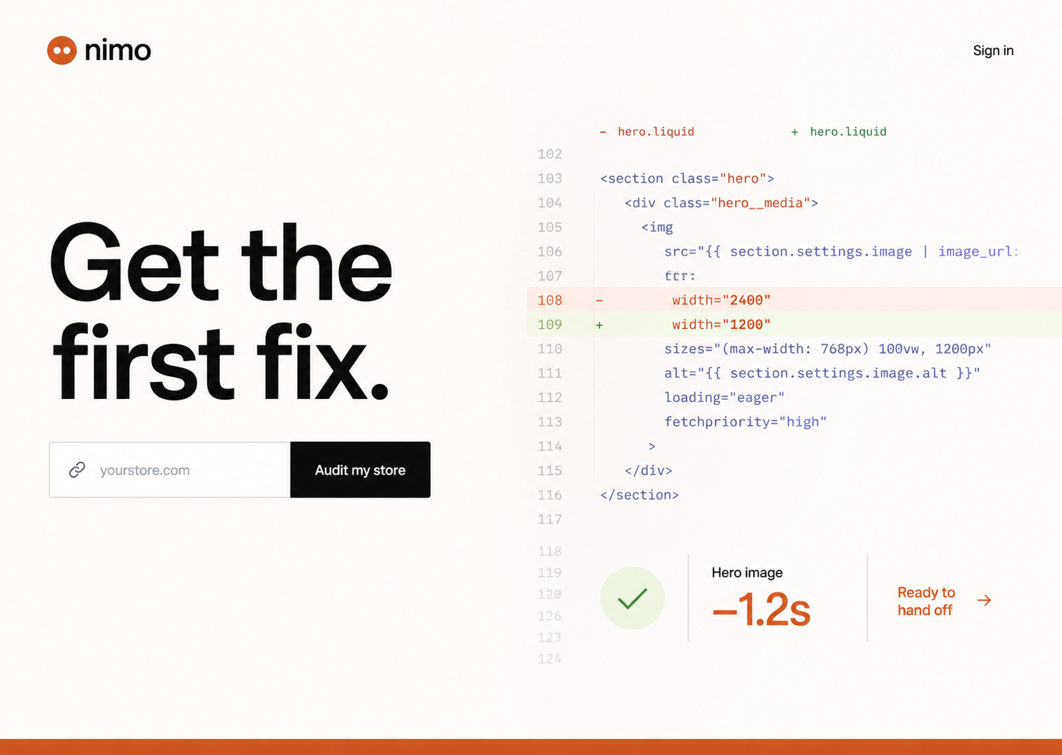 nimo homepage design variant 9